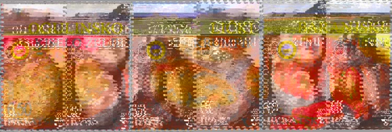 2020 Protected Croatian Foods Stamp Set (MNH) - 3 Designs