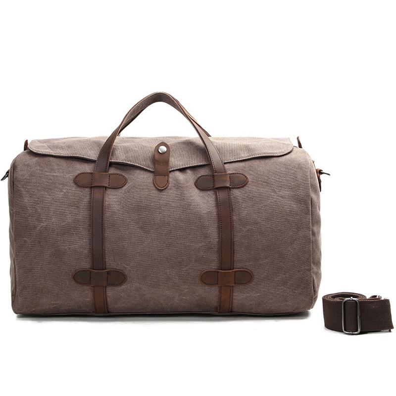 Men's Waxed Canvas Weekender Bag - Durable Travel & Overnight Bag