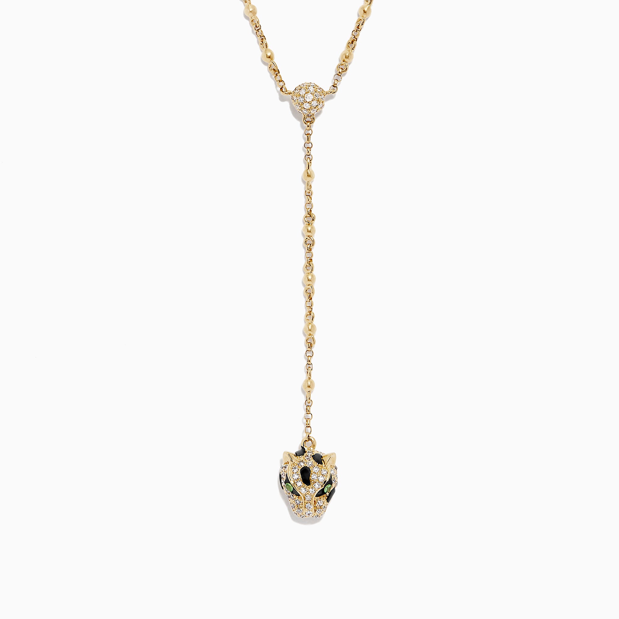 Effy Signature 14K Yellow Gold Diamond and Tsavorite Necklace, 0.28 TCW