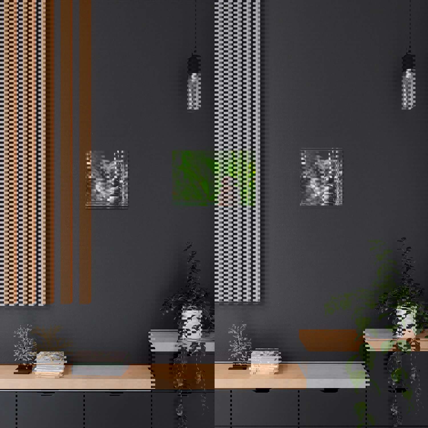 Stacked Stones on Water Forest Floral Nature Photography Canvas Wall Art for Home Decor