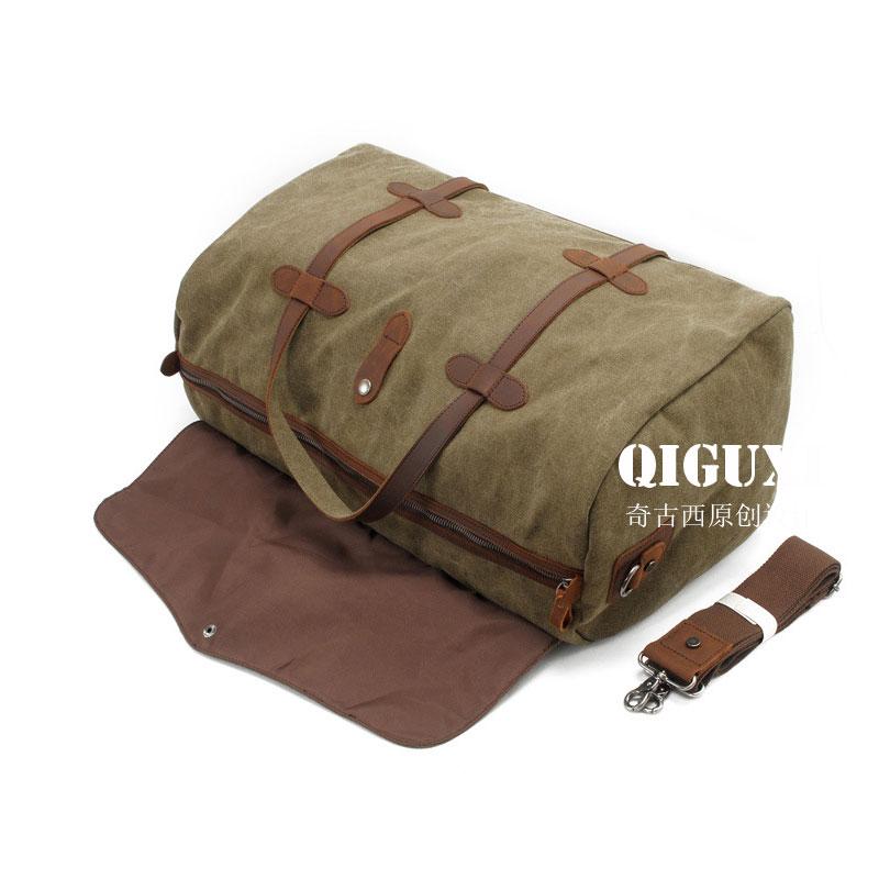 Men's Waxed Canvas Weekender Bag - Durable Travel & Overnight Bag
