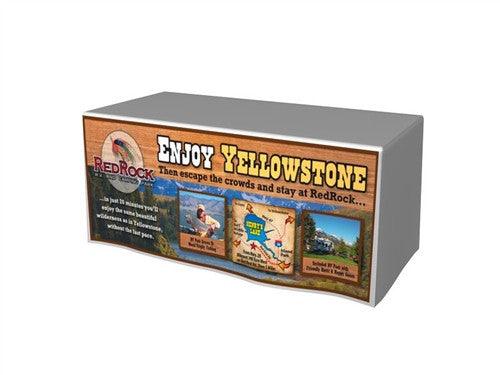 6ft Custom Printed Fitted Table Cover with Front Panel Print
