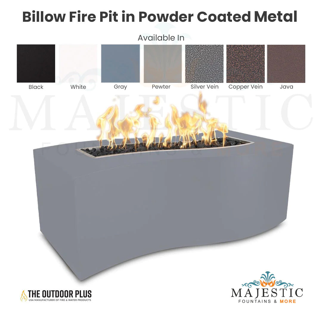 The Outdoor Plus Billow Fire Pit in Powder Coated Metal with Free Cover