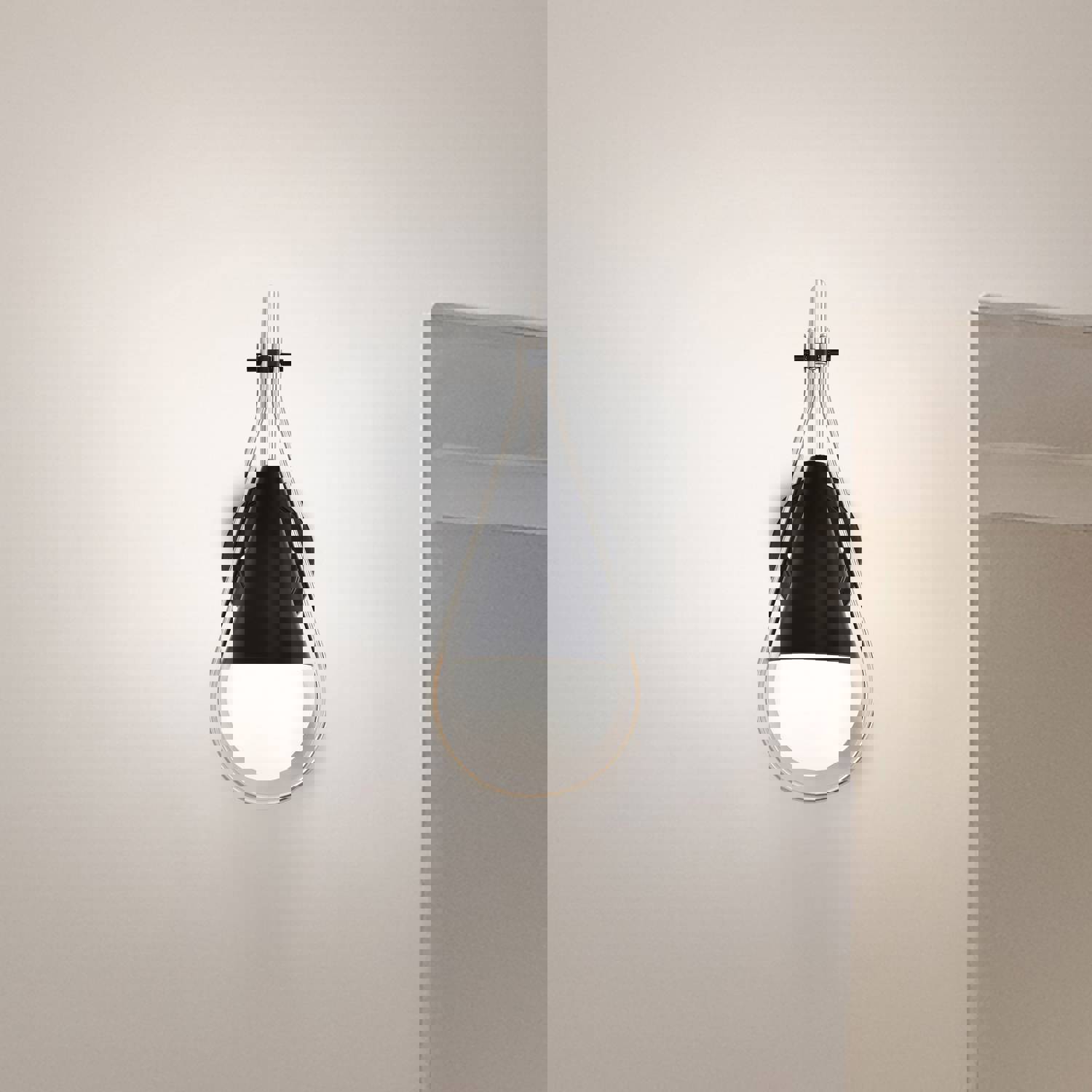 SATCO/NUVO Admiral 1 Light Wall Sconce in Matte Black and Brushed Nickel with White Opal Glass
