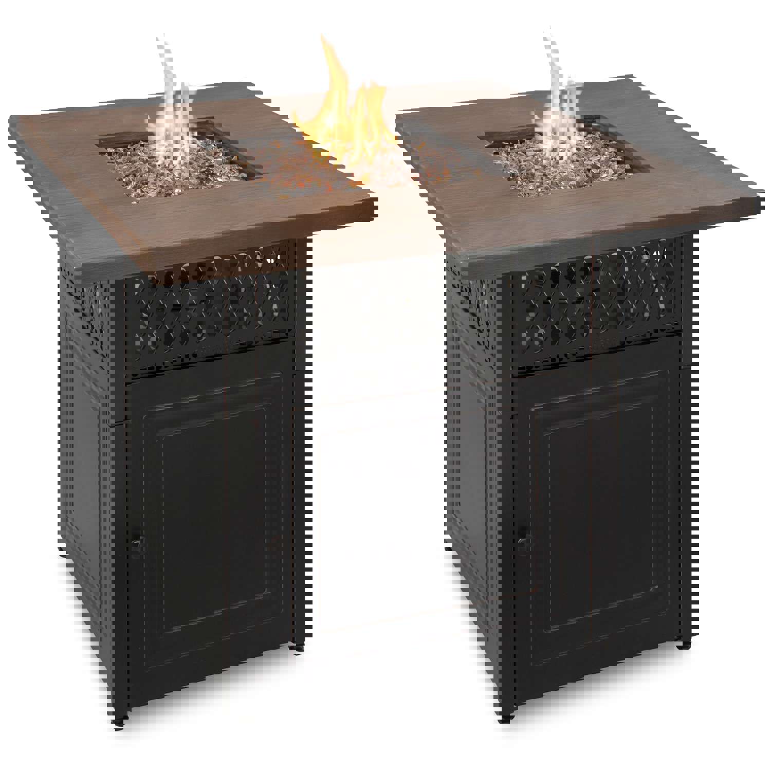 Endless Summer The Donovan Dual Heat LP Gas Outdoor Fire Pit/Patio Heater with Wood Look Resin Mantel