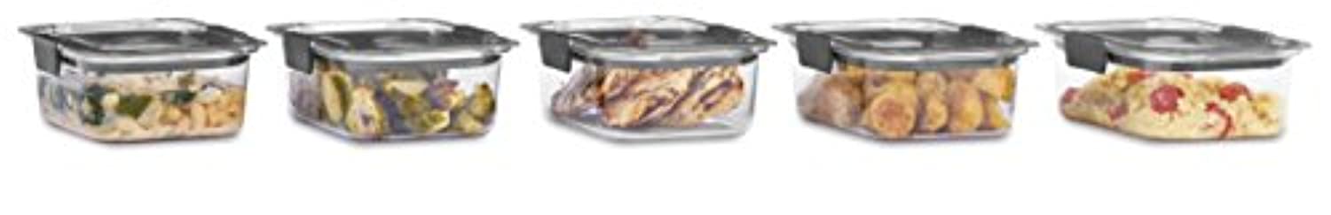 iPEGTOP Brilliance Food Storage Container, BPA-Free Plastic, Medium, 3.2 Cup, 5 Pack, Clear