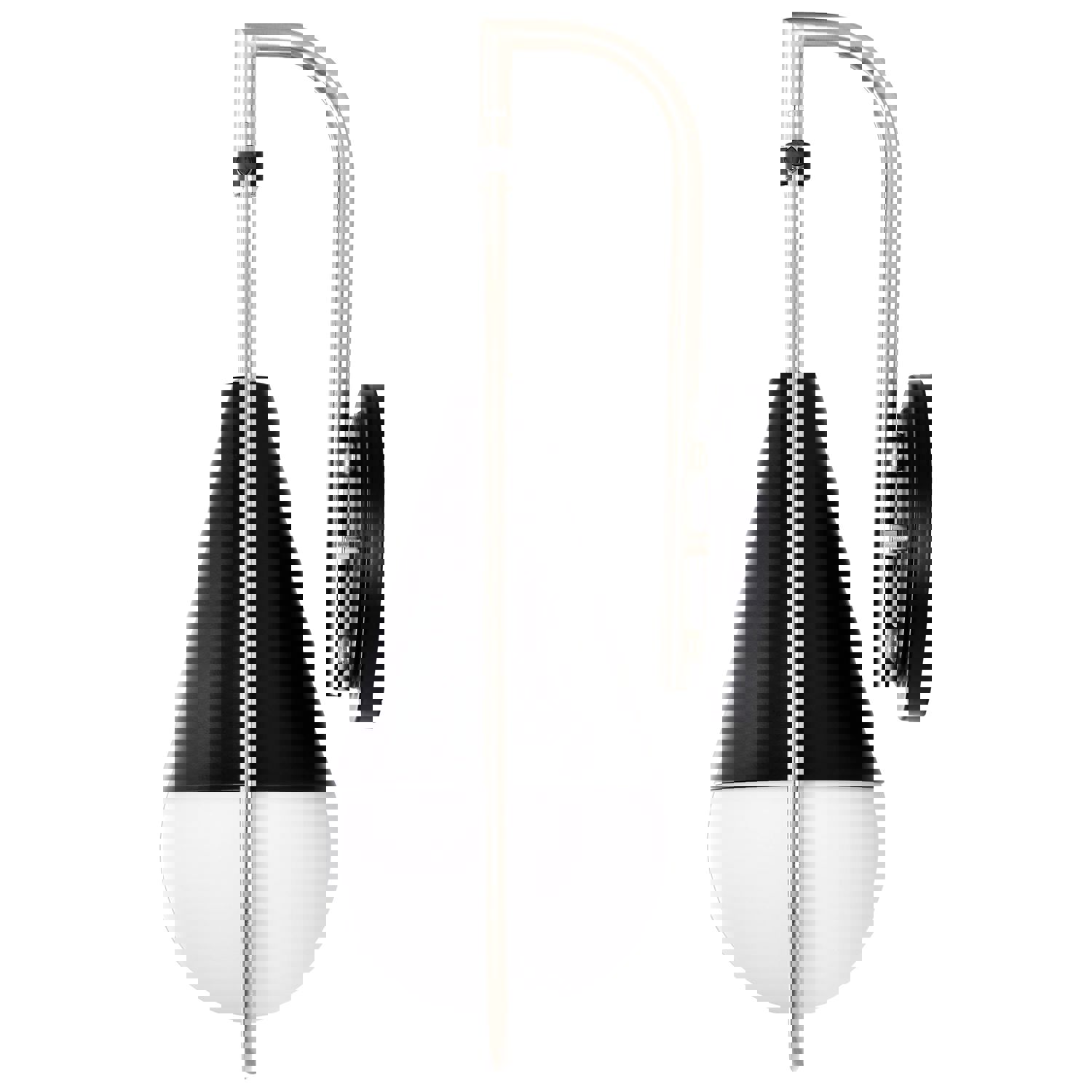 SATCO/NUVO Admiral 1 Light Wall Sconce in Matte Black and Brushed Nickel with White Opal Glass