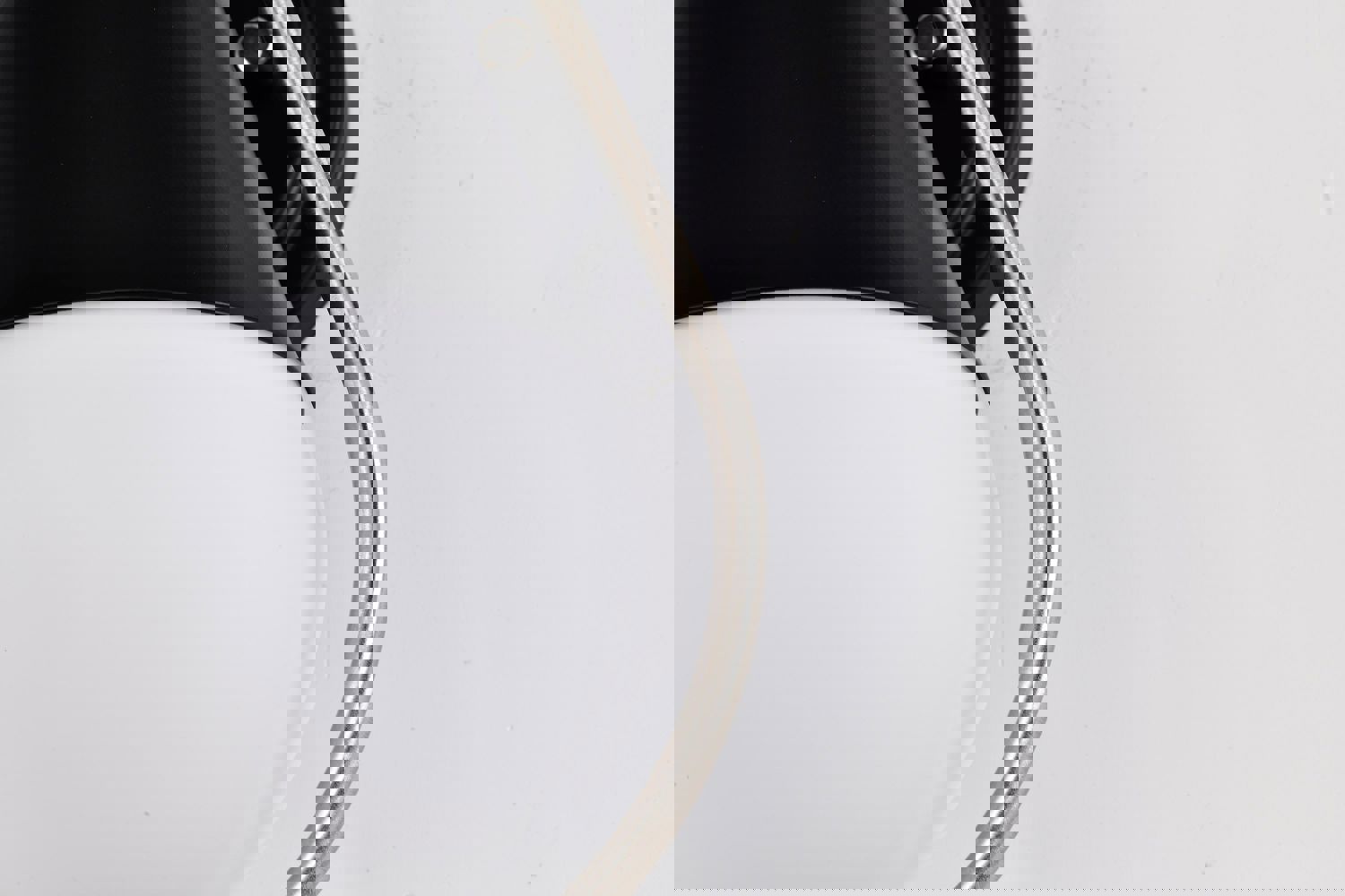 SATCO/NUVO Admiral 1 Light Wall Sconce in Matte Black and Brushed Nickel with White Opal Glass