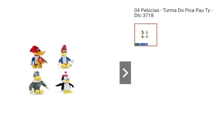 Personal Shopper | Buy from Brazil - Ty Beanie Babies Pica Pau Plush Toys - 10 Kits (DDP)