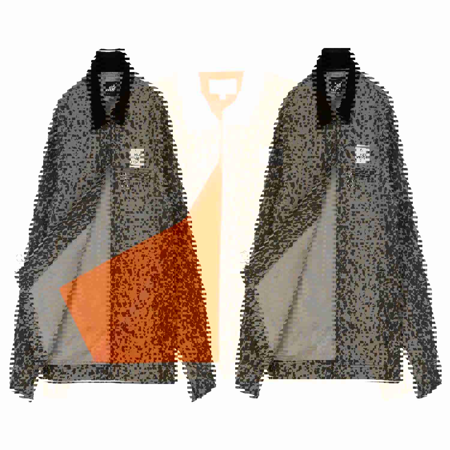 Lumos Printed Twill Zip Jacket - Stone