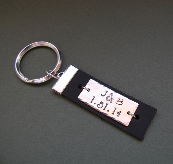 Custom Leather Key Chain - Personalized Engraved Gift for Men