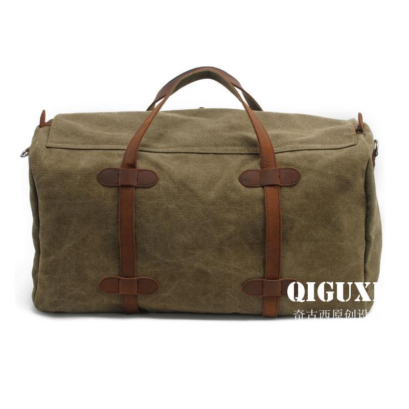 Men's Waxed Canvas Weekender Bag - Durable Travel & Overnight Bag