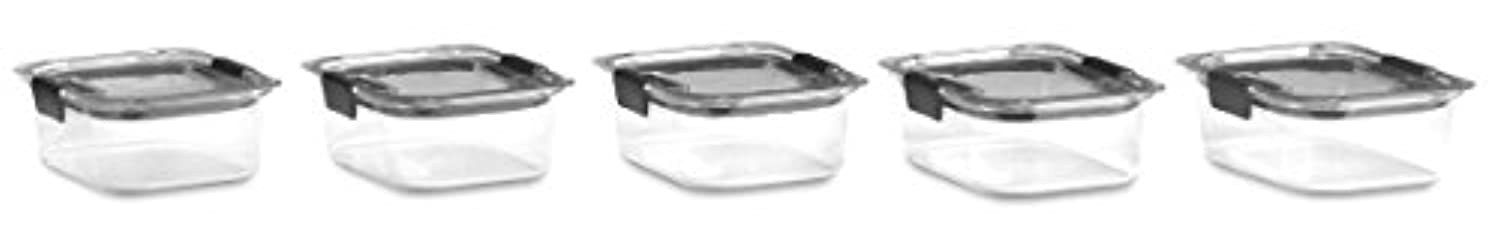 iPEGTOP Brilliance Food Storage Container, BPA-Free Plastic, Medium, 3.2 Cup, 5 Pack, Clear