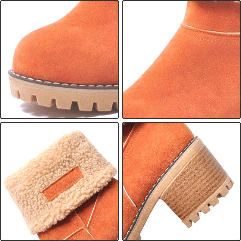 Women's Waterproof Snow Boots - Winter Ankle Boots with Platform