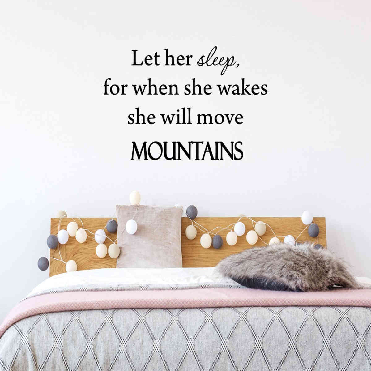 Let Her Sleep, For When She Wakes Vinyl Wall Decal VWAQ