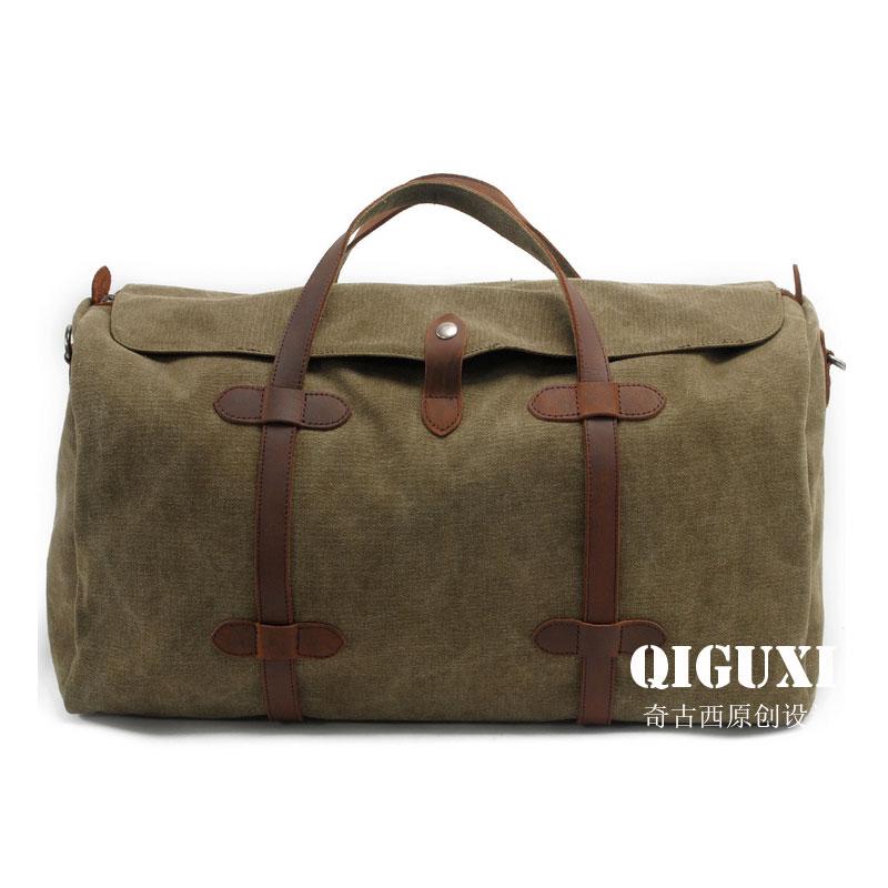 Men's Waxed Canvas Weekender Bag - Durable Travel & Overnight Bag
