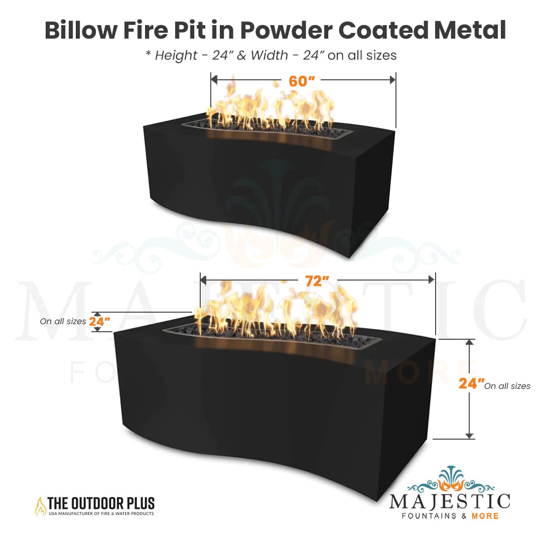 The Outdoor Plus Billow Fire Pit in Powder Coated Metal with Free Cover