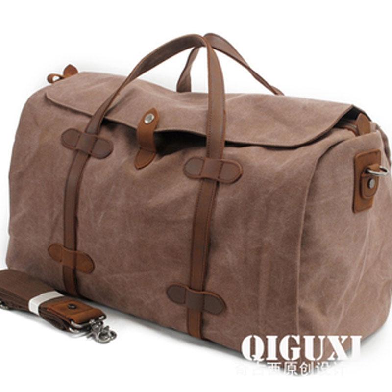 Men's Waxed Canvas Weekender Bag - Durable Travel & Overnight Bag
