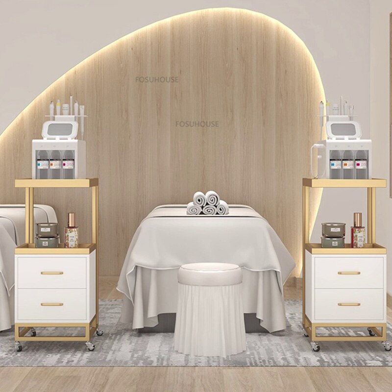 Modern Metal Trolley for Salon and Commercial Use