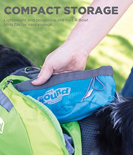 Outward Hound Port-A-Bowl Collapsible Travel Dog Food and Water Bowl