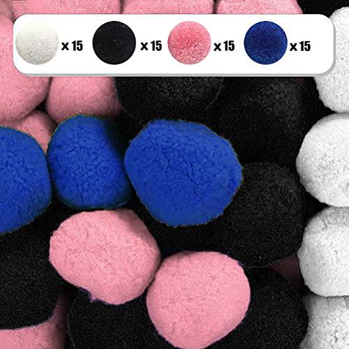 Chrees 60 Pcs Cotton Balls Water Balloons - Reusable Outdoor Water Toys for Kids, Teens, and Adults