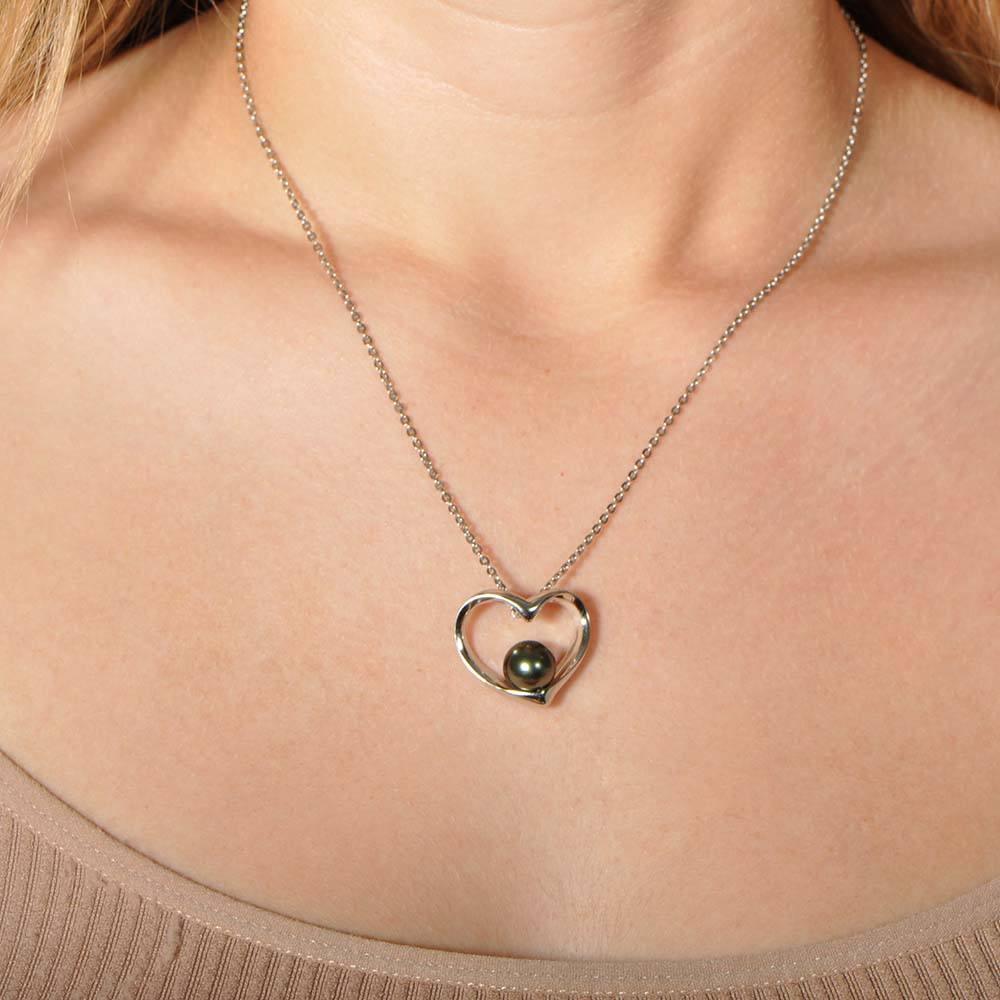 Pearl Pu’uwai Pendant - 925 Sterling Silver Heart Pendant with Pearl