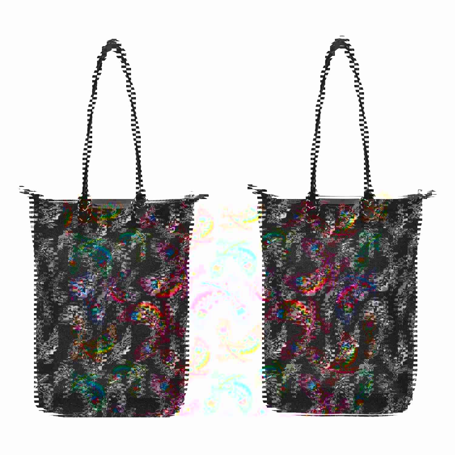 Neon Floral Eagles Single-Shoulder Lady Handbag