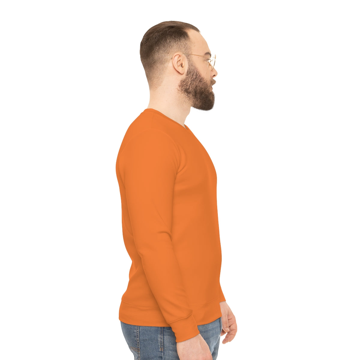 Orange Color Lightweight Men's Sweatshirt