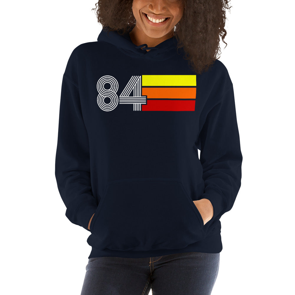 Retro Expo 1984 Unisex Hooded Sweatshirt for Men and Women