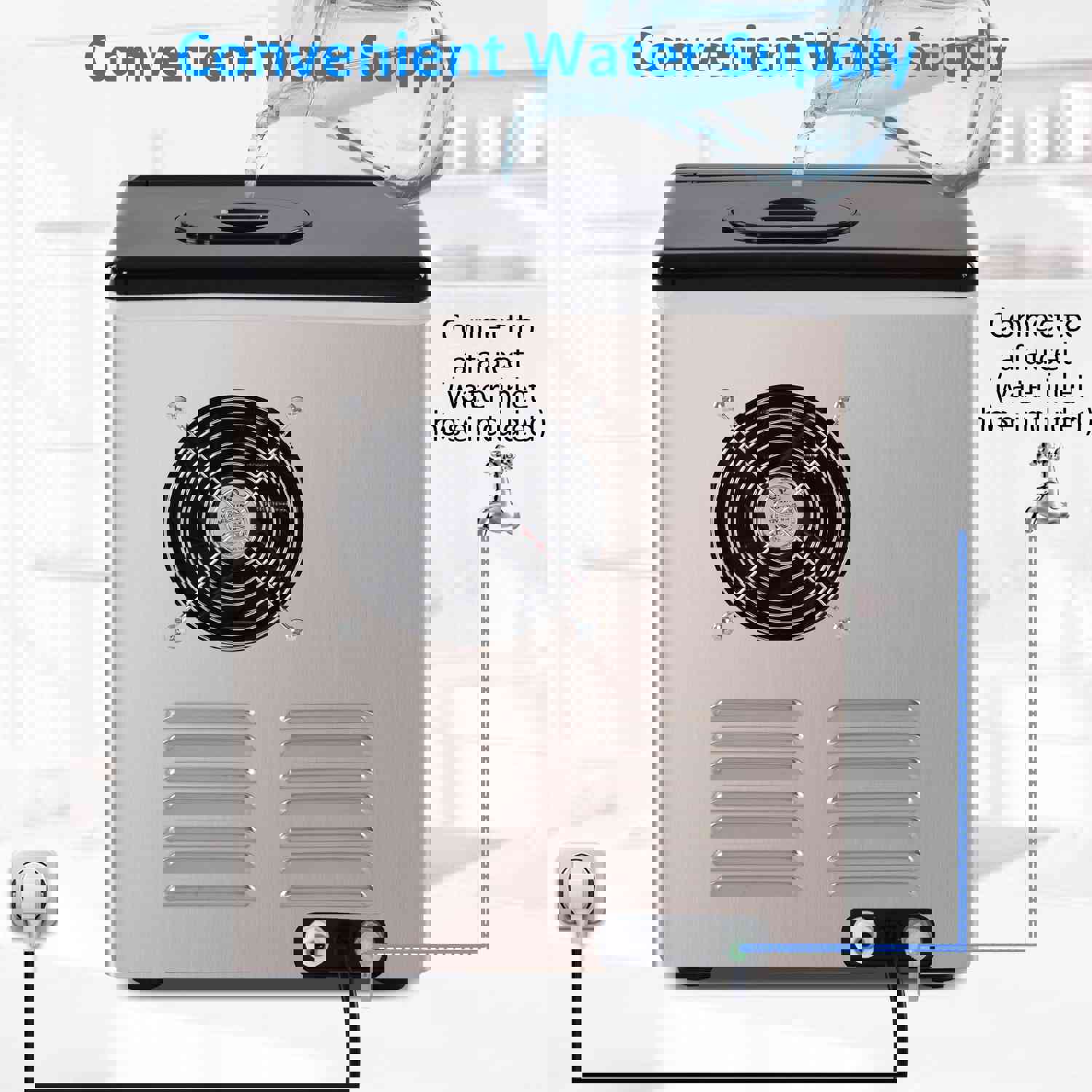 Portable Counter-top Ice Maker Machine - 24 Clear Ice Cubes in 12 Minutes, 40 lbs/24H