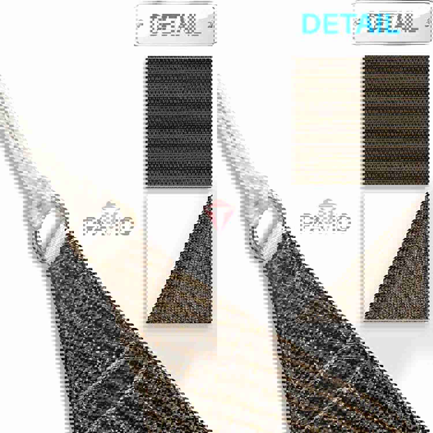 PATIO Paradise 8 x 8 x 8 Brown Sun Shade Sail Triangle Canopy - UV Block, Durable Outdoor Cover