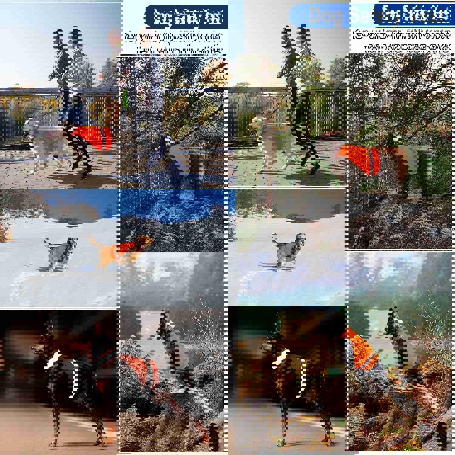 Blaze Orange Dog Vest - High Visibility Safety Vest for Hunting and Outdoor Activities