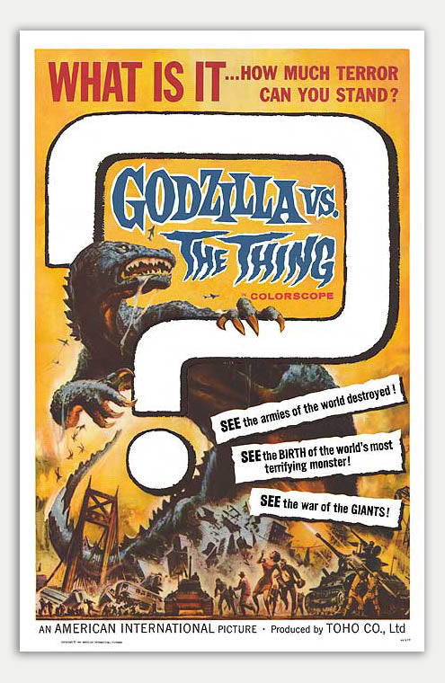 Godzilla Vs. The Thing - 11 x 17 Movie Poster (1964 Reprint)