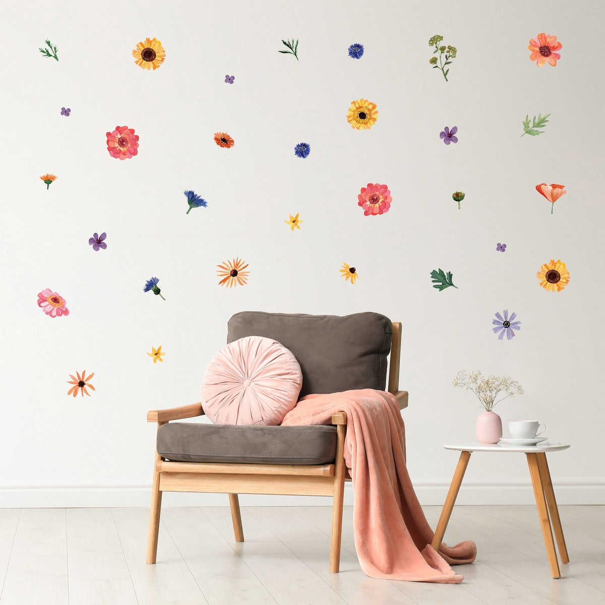 Watercolor Wildflowers Wall Decals