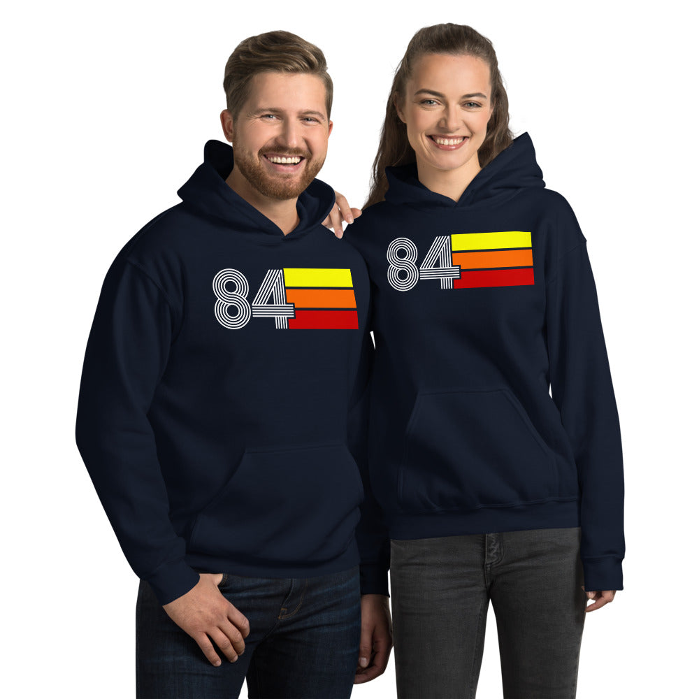 Retro Expo 1984 Unisex Hooded Sweatshirt for Men and Women