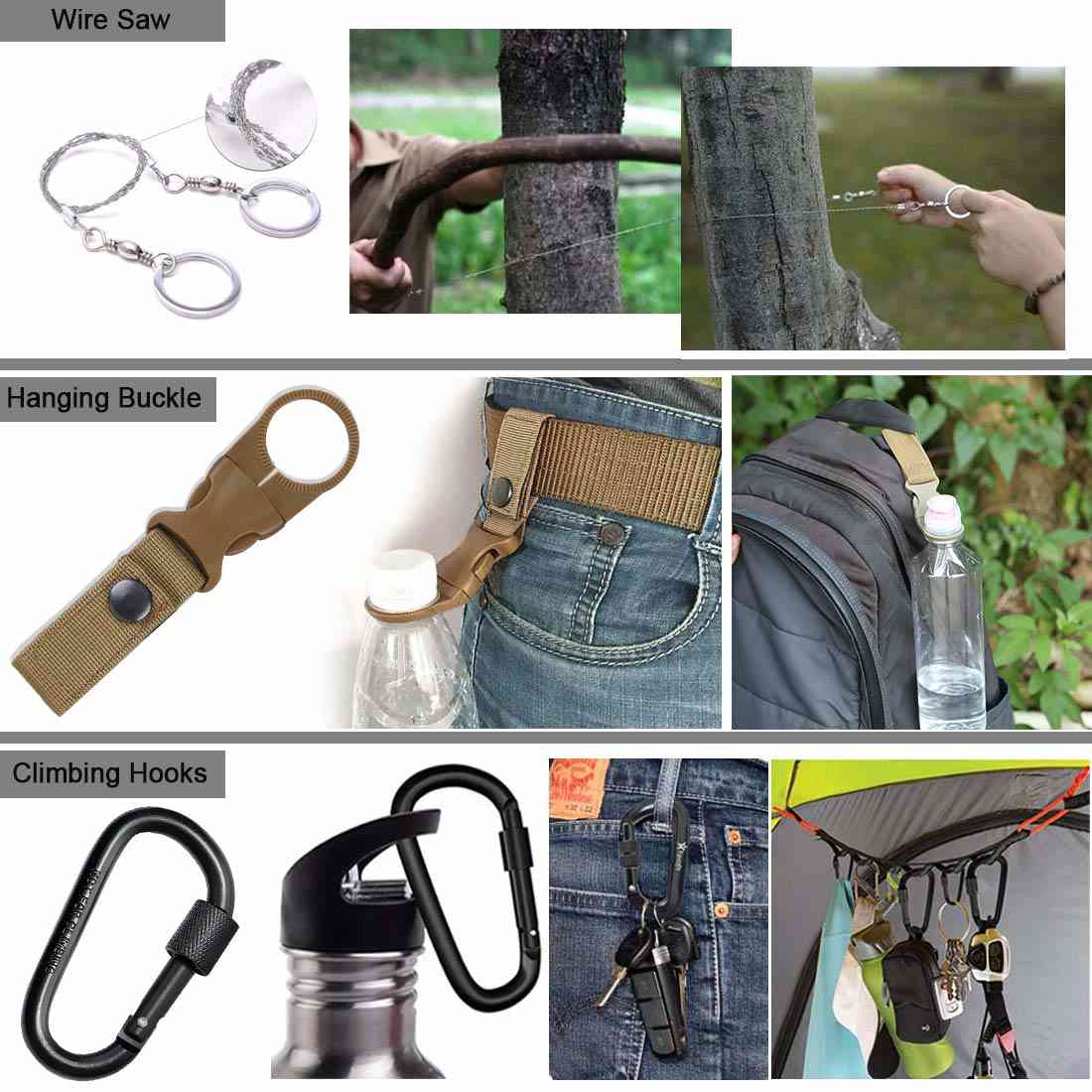 EILIKS 24-in-1 Survival Gear Kit - Emergency Tools for Camping, Hiking & Outdoor Adventures