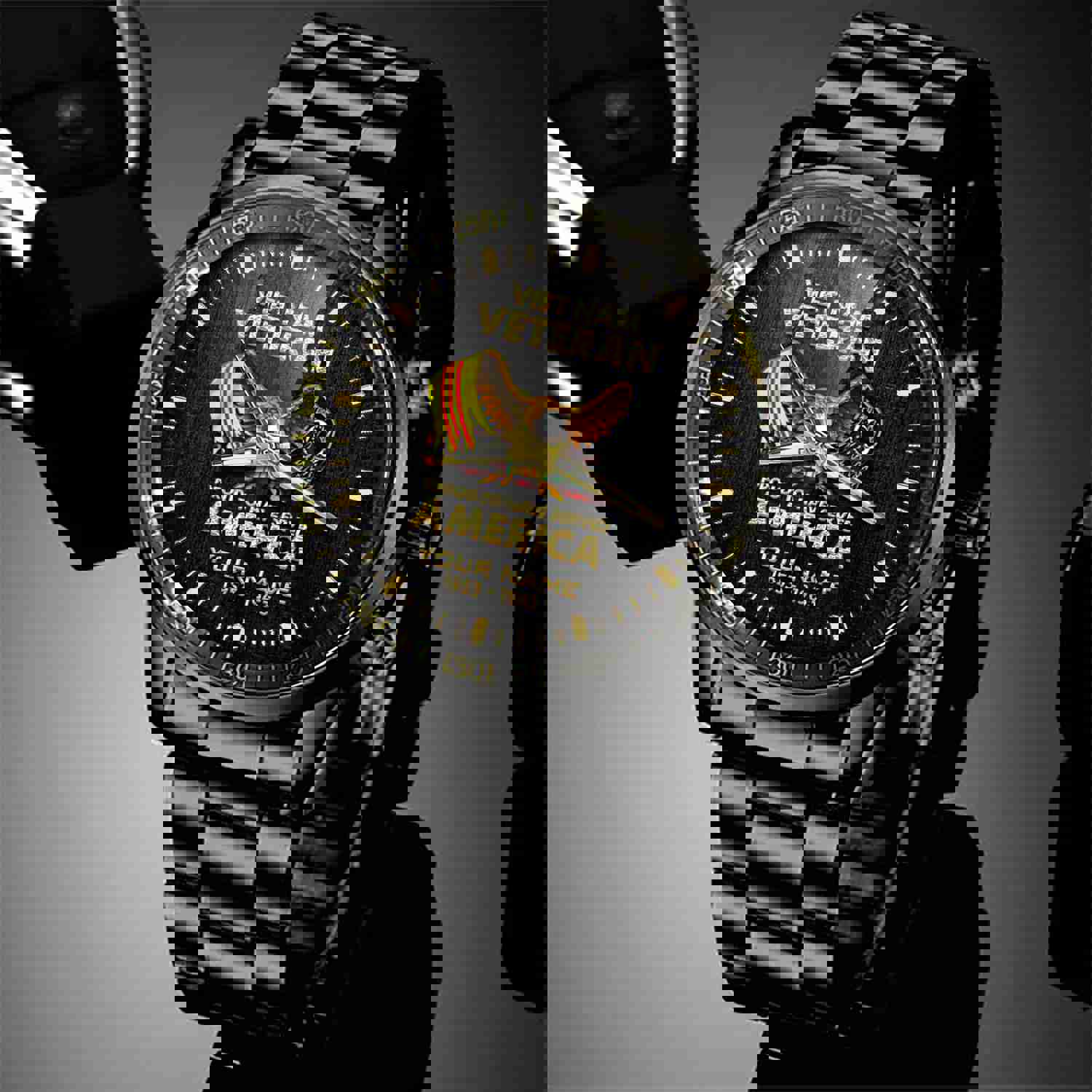 Vietnam Veteran Watch - Proud To Have Served America Custom Fashion Watch