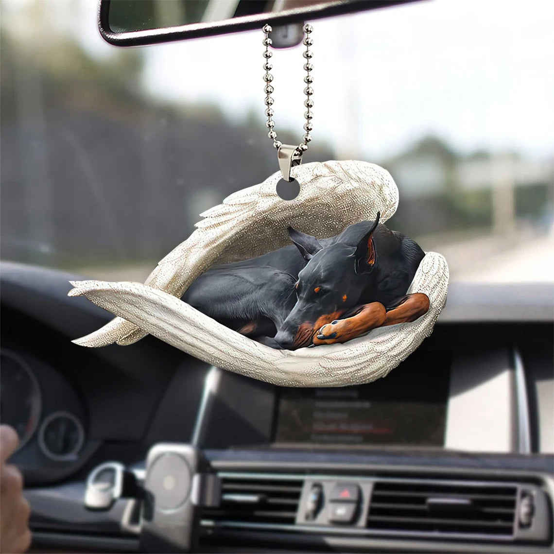 Memorial Dog Lover Angel Wing Car Mirror Accessory - Perfect Gift for Pet Lovers