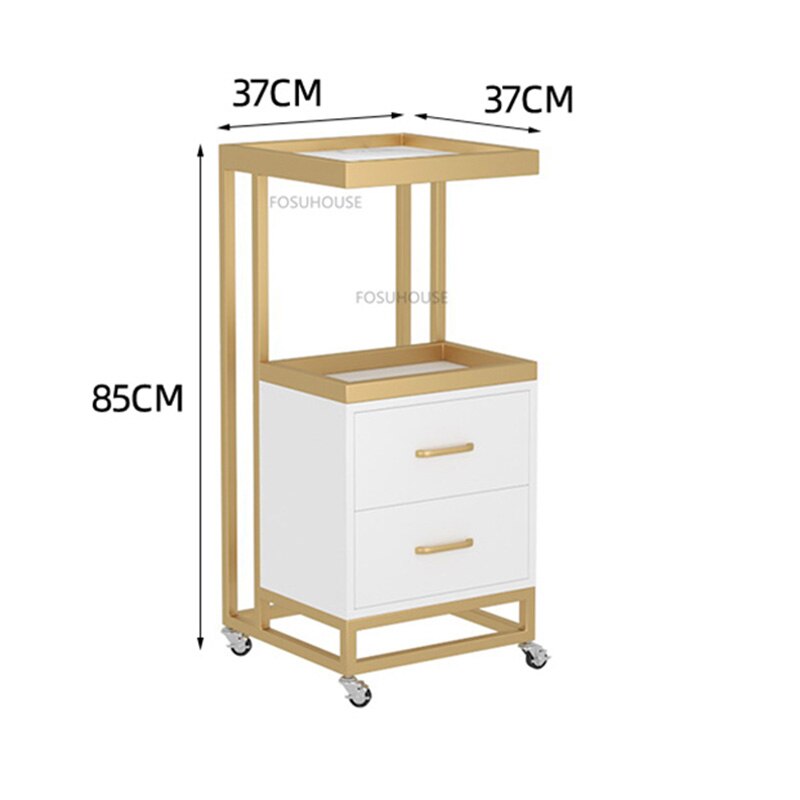 Modern Metal Trolley for Salon and Commercial Use