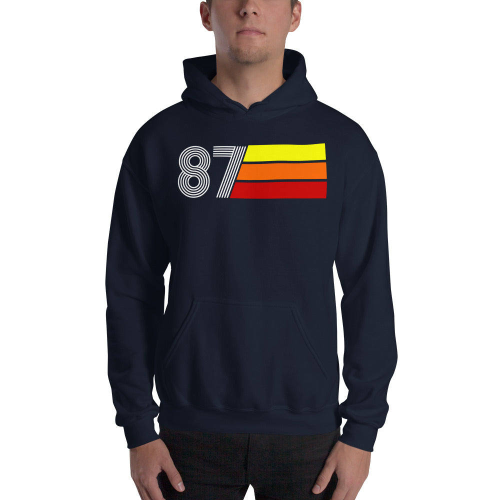 Retro Expo 1987 Unisex Hooded Sweatshirt for Men and Women