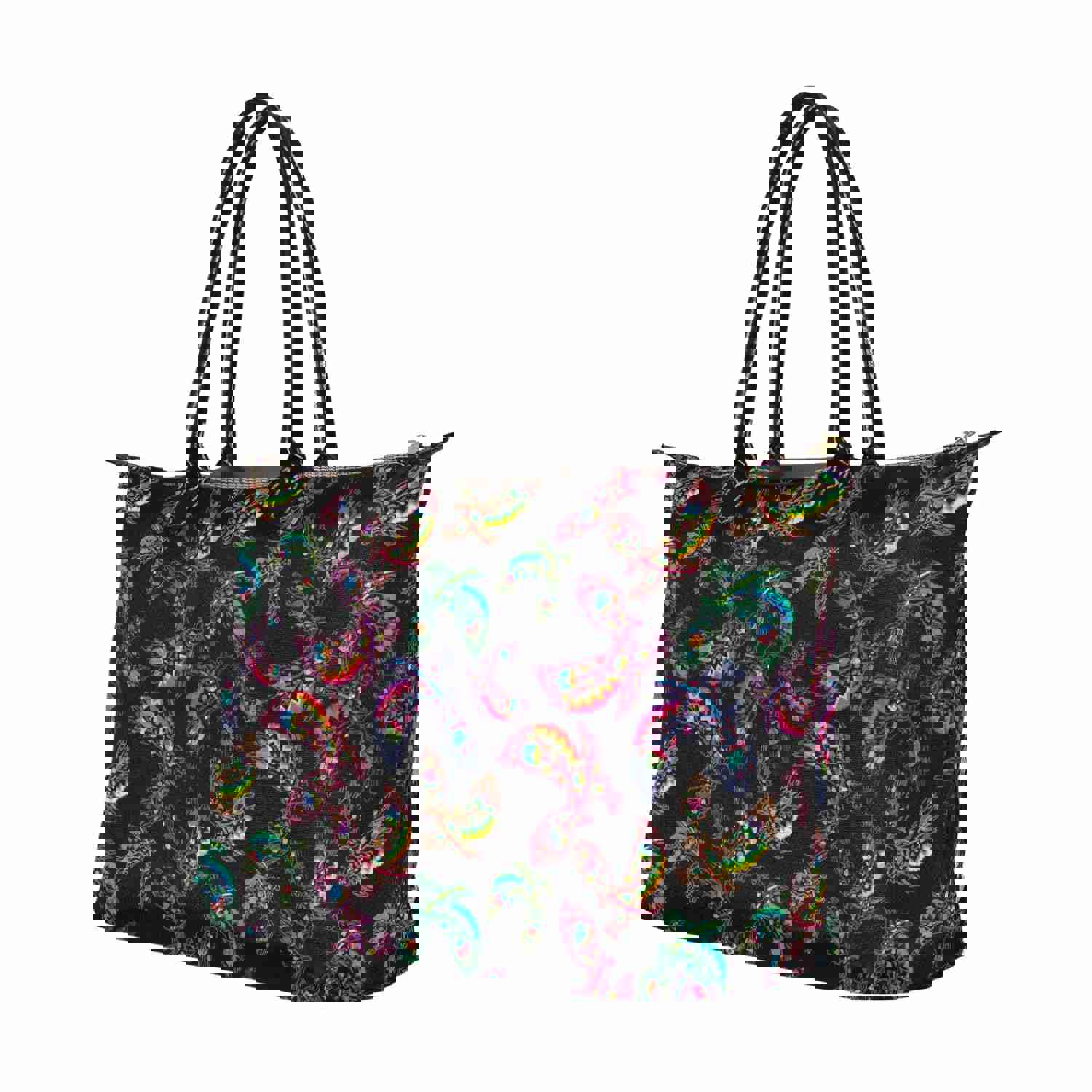 Neon Floral Eagles Single-Shoulder Lady Handbag