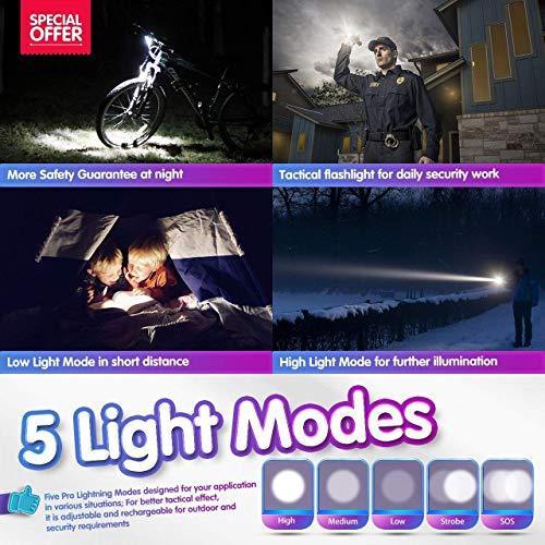 Led Tactical Flashlight - Super Bright Handheld Flashlight for Camping, Hiking & Outdoor Activities