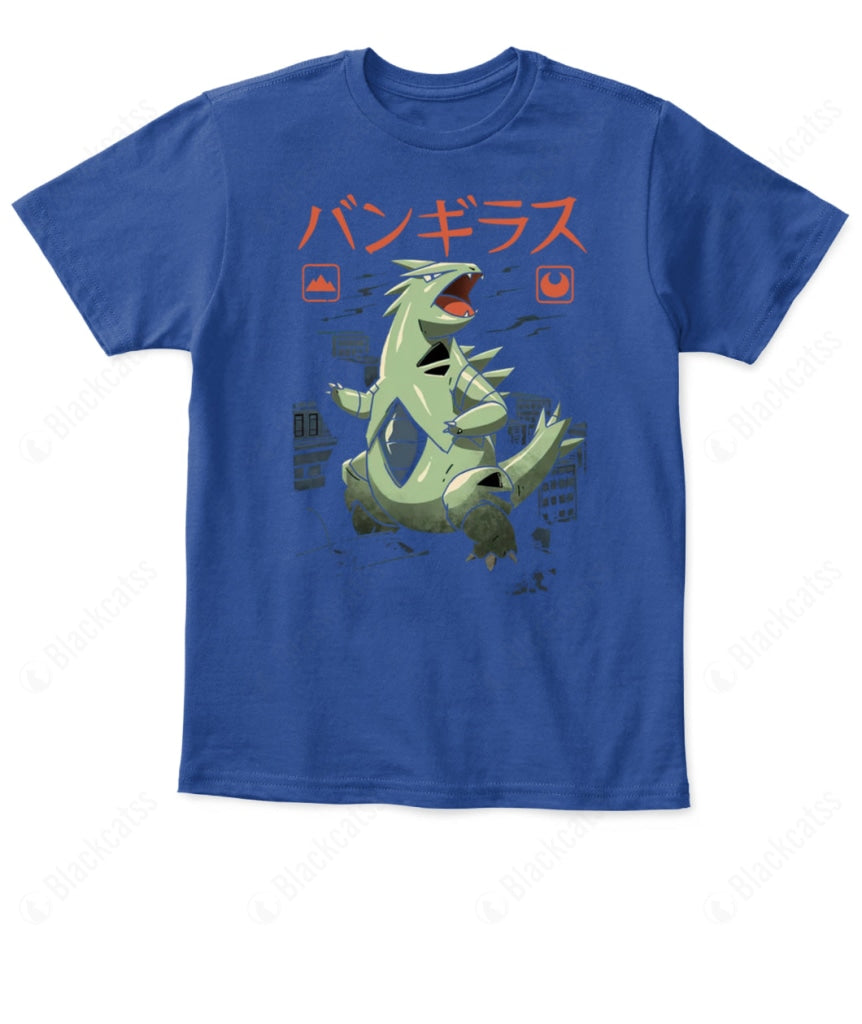 PKM Tyranitar Rock Kaiju Kid Custom Graphic T-Shirt