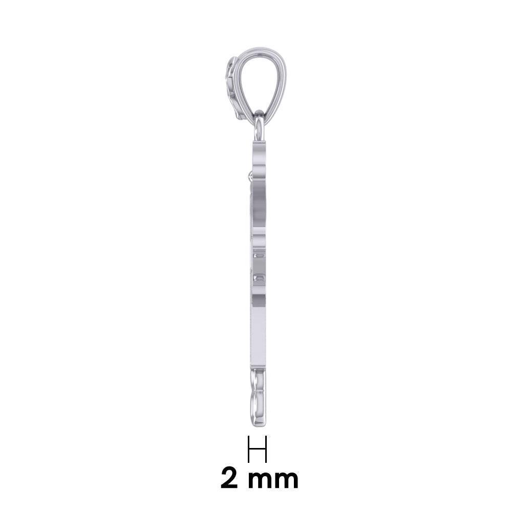 Sterling Silver Dragonfly with Celtic Cross Pendant TPD5323