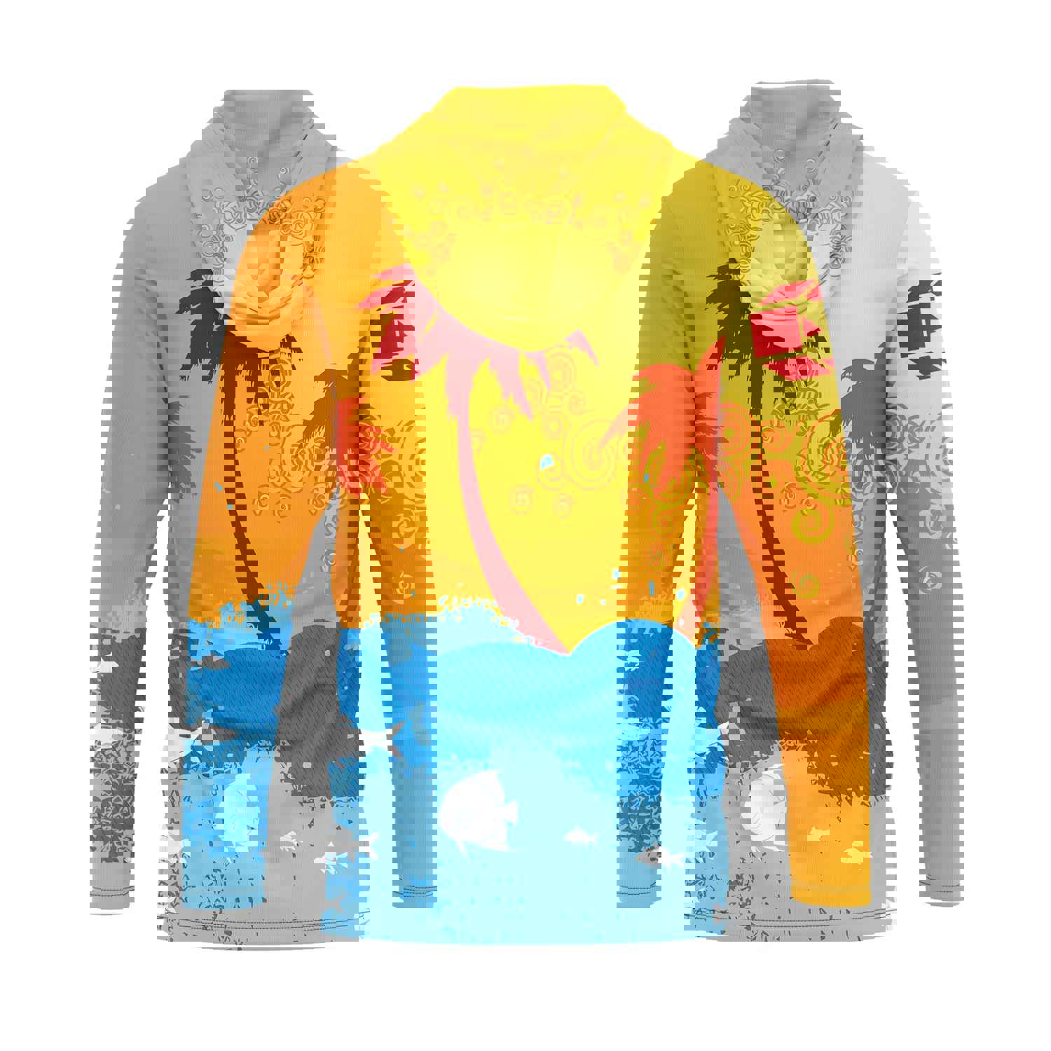 Sundown Hoodie - UPF +50 Sun Protection Hoodie with Tropical Print