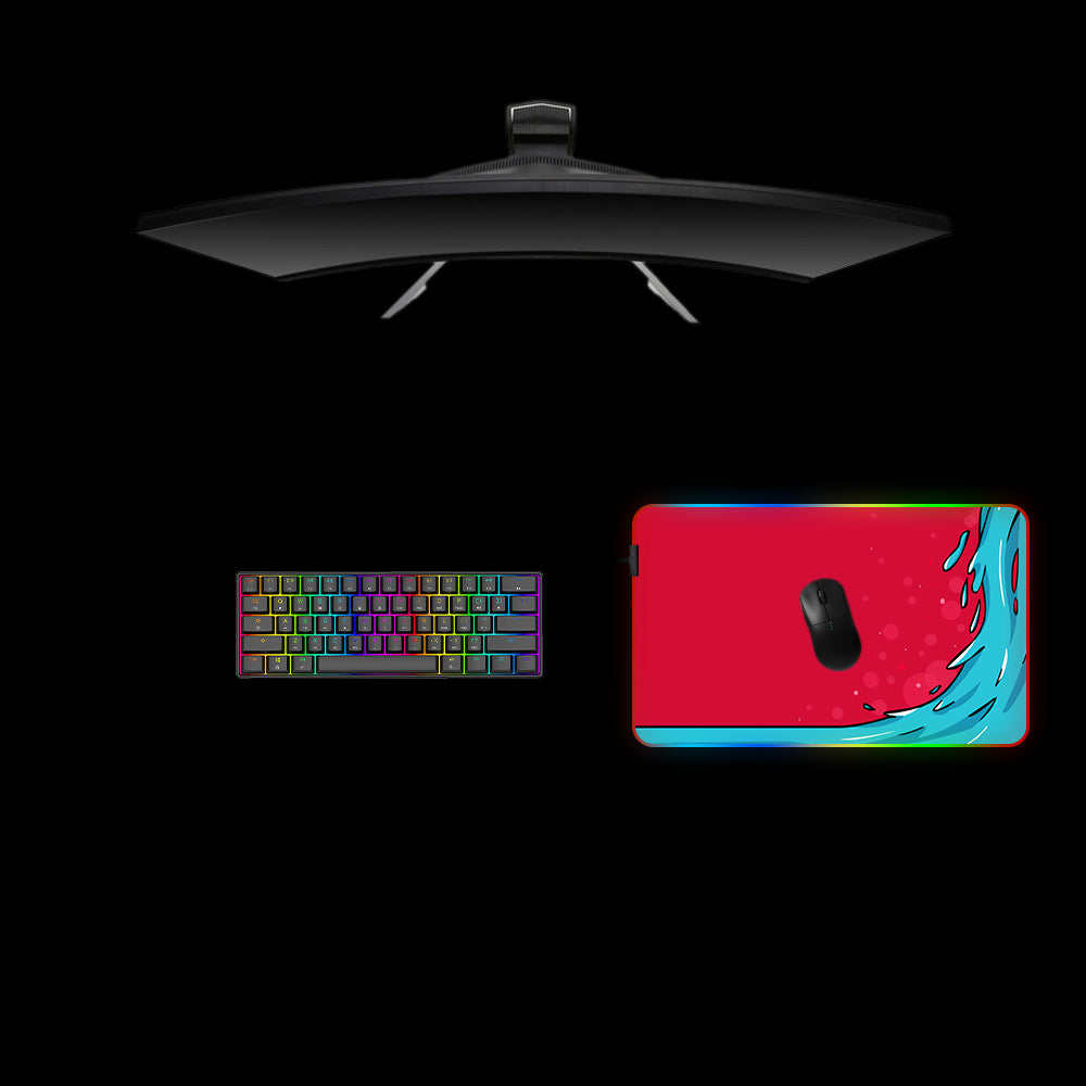 Counter-Strike Water Elemental Design RGB Gaming Mouse Pad with LED Strip
