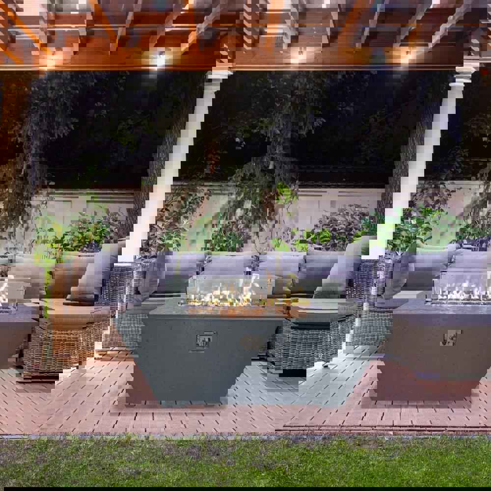 Athena Olympus Rectangular GFRC Gas Fire Pit Table