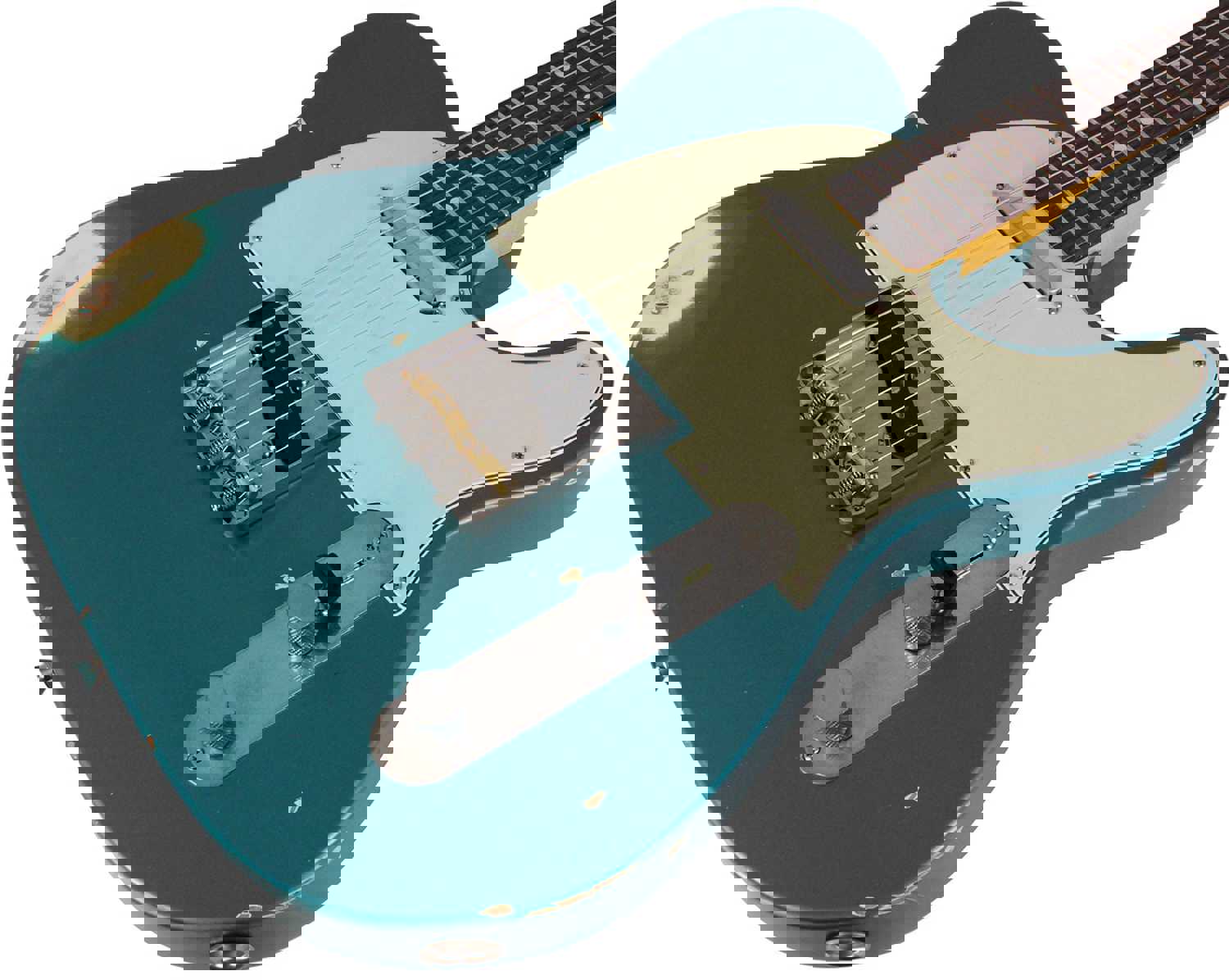 Nash T-63 Guitar, Ocean Turquoise, Medium Aging - Vintage Styled Tele Model