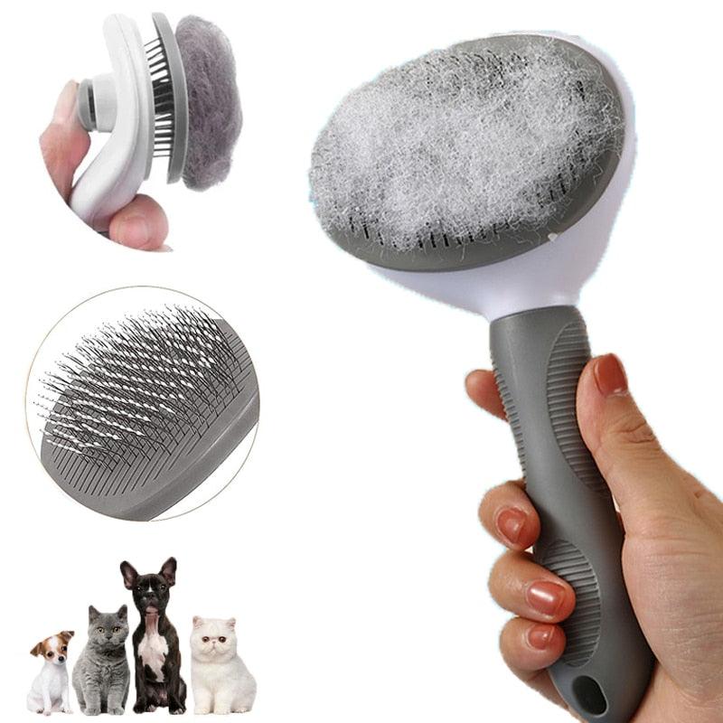 Pet Hair Remover Brush with Self-Cleaning Feature for Dogs and Cats