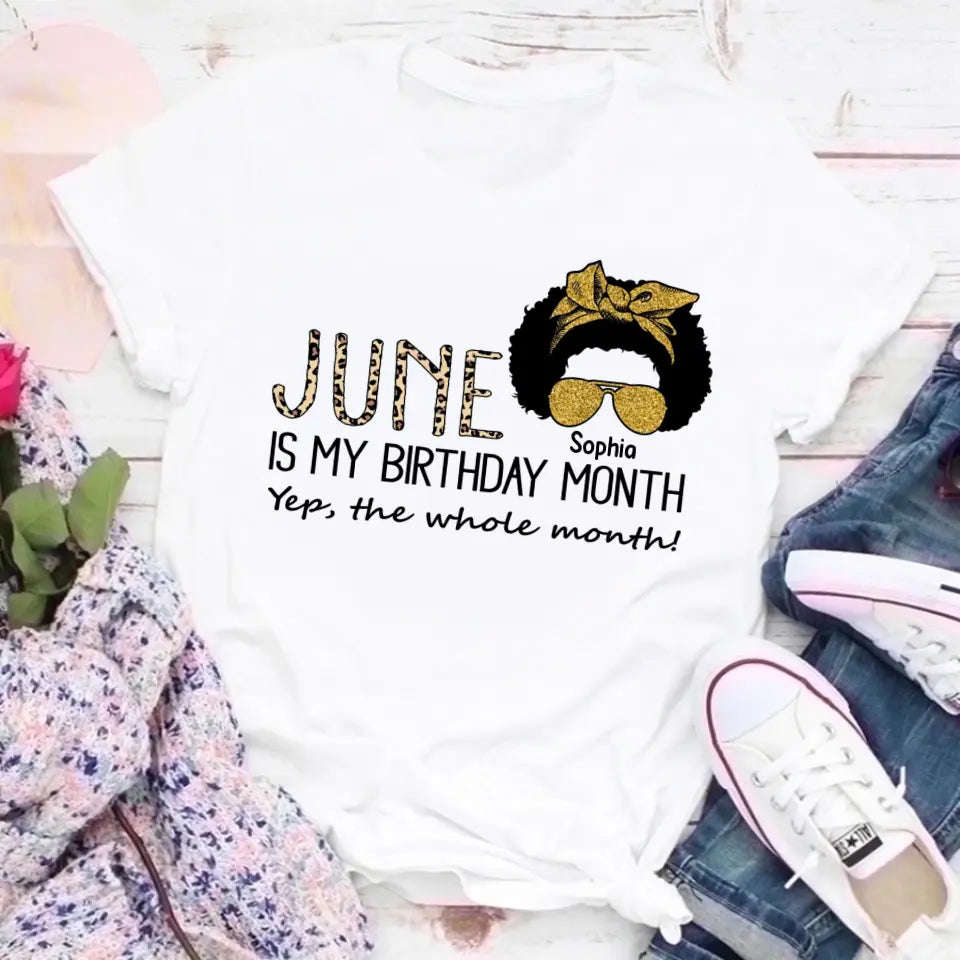 June Birthday Shirt - Custom Queens Are Born In June Tee for Women